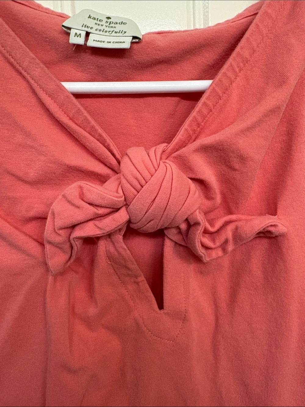 Kate‎ Spade Women's Coral Knot-Back Sleeveless Top Blouse